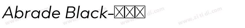 Abrade Black字体转换